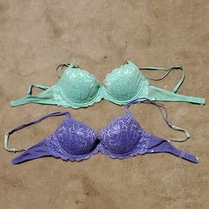 2 Victoria's Secret Pink Lightly Lined Bras